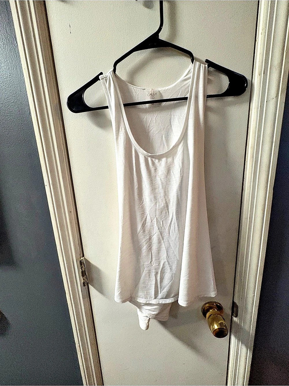 Callia White Tank Top Size Medium Like New